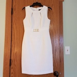 Tahari White Sheath Dress